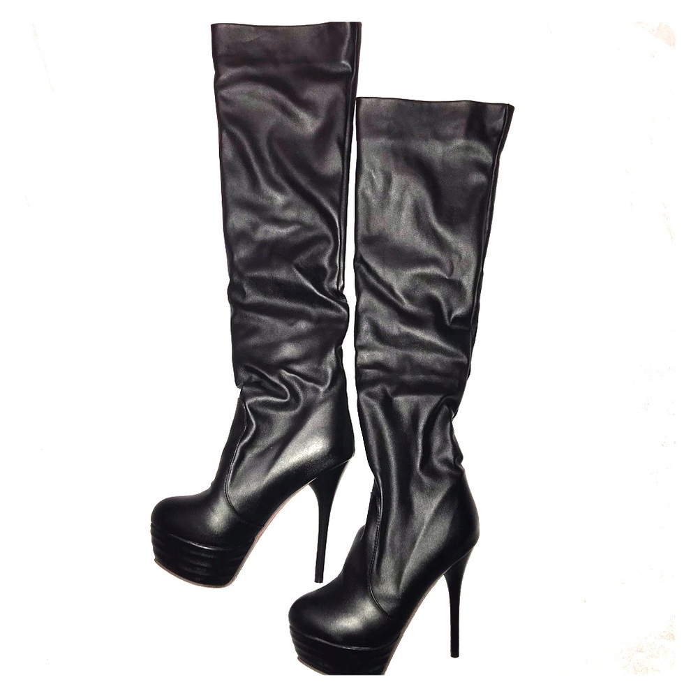 NWOT Black Knee High Boots